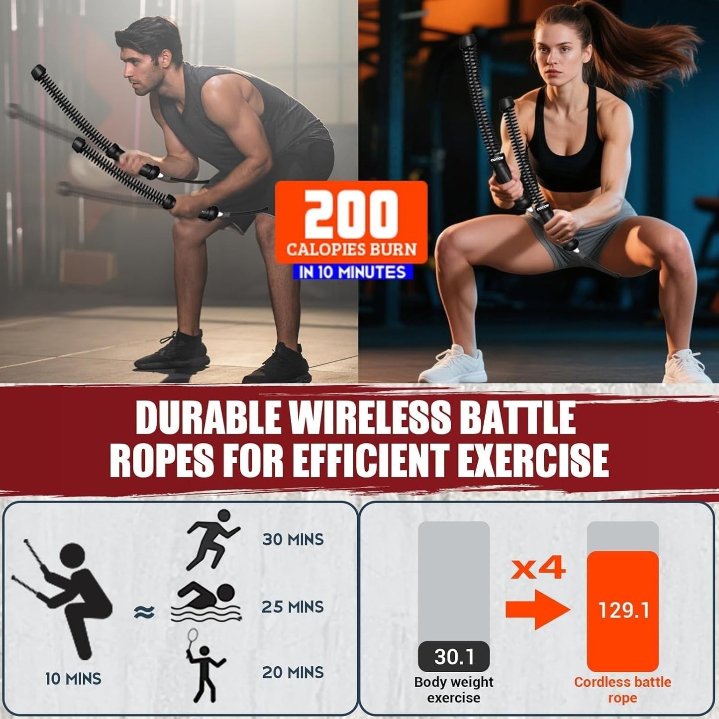 Orbis™ seilfreie Battle Ropes